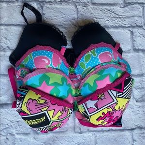 Fruit Of The Loom Bras 34B lot bundle
Pink blue